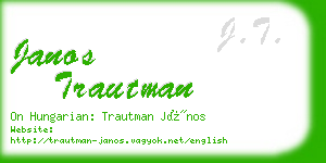 janos trautman business card